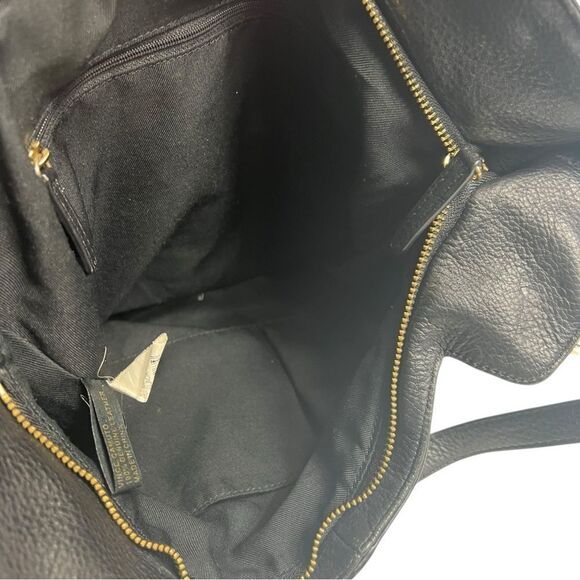Vince Camuto Eliza Black Soft Pebbled Leather Tote Bag - Picture 8 of 13
